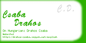 csaba drahos business card